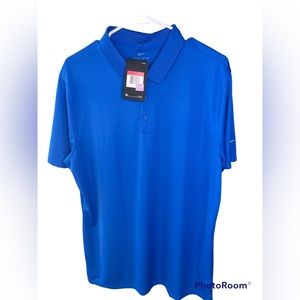 Nike DriFit Mens large golf shirt in Blue